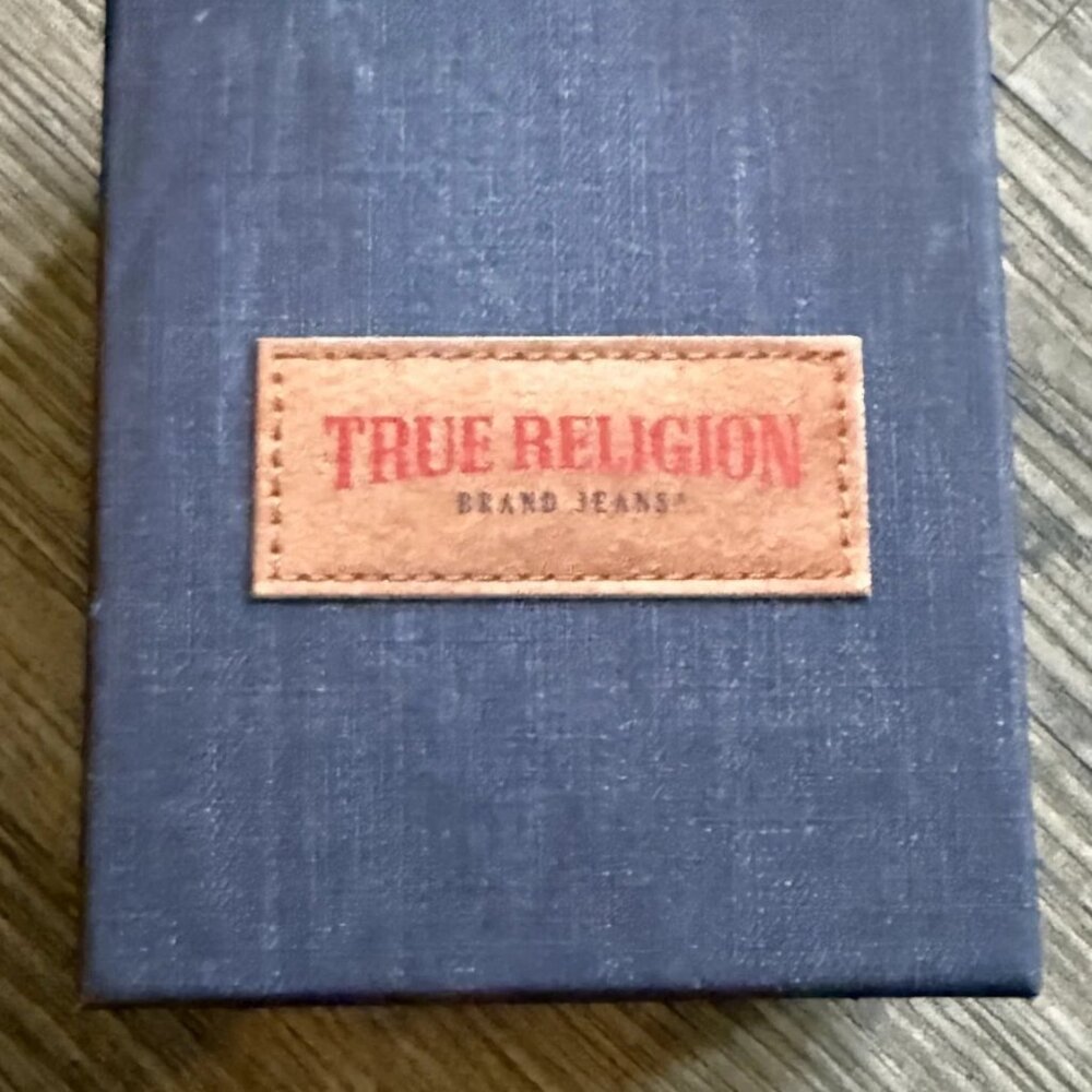 True Religion Black Genuine Stone Beaded Stainless Steel Bracelet New In Box - Picture 5 of 5